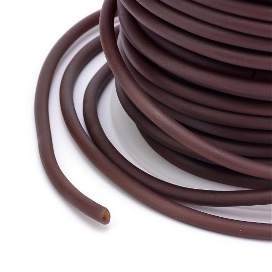 Picture of PVC hollow cord 2 mm Dark Brown x1m