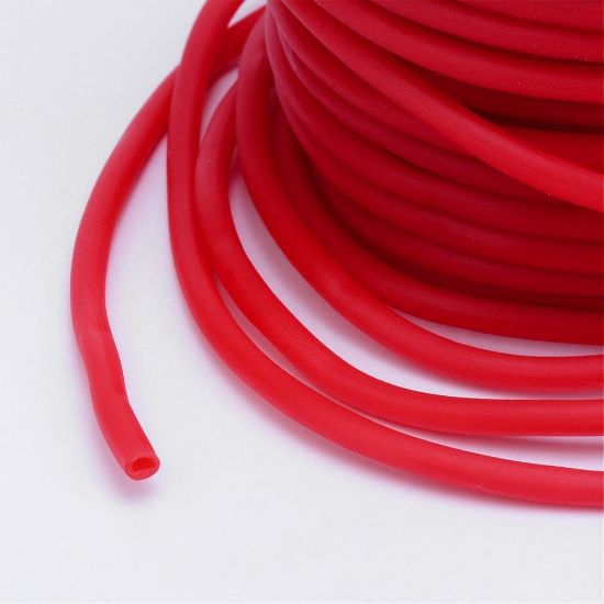 Picture of PVC hollow cord 3 mm Red x1m
