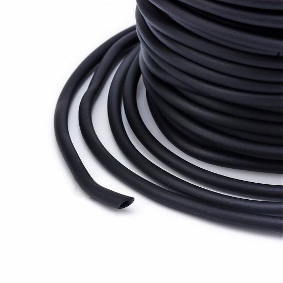 Picture of PVC hollow cord 3mm Black x1m