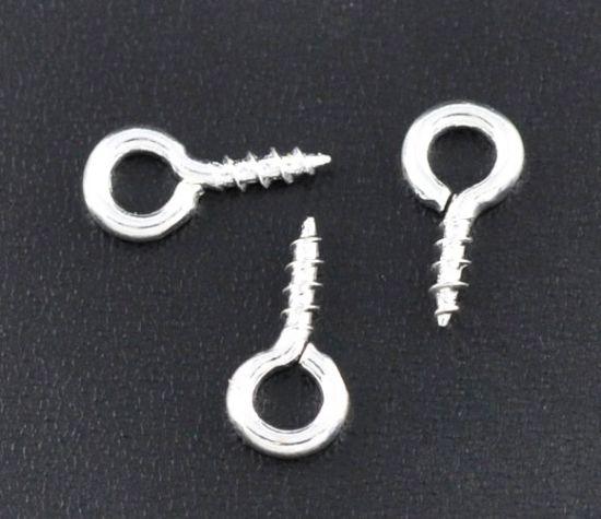Picture of Bail Screw Eye 8x4mm Silver Tone x100