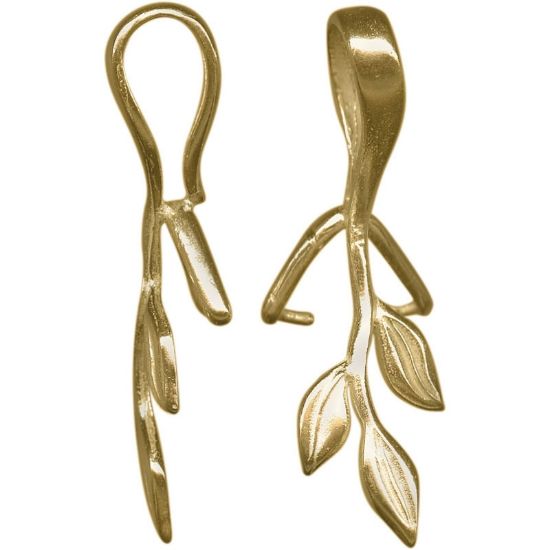 Picture of JBB Prong Bail 3Leaf 34x11x6mm Gold-Plated x1