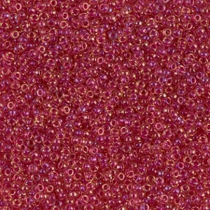 Picture of Miyuki Seed Beads 15/0 363 Lined Light Cranberry Lined Topaz Luster x10g