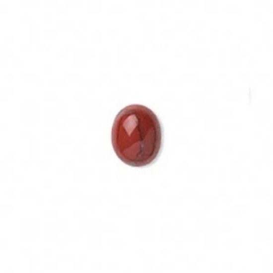 Picture of Cabochon red jasper 10x8mm oval x1