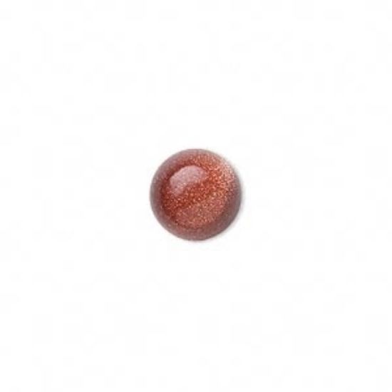 Picture of Cabochon brown goldstone (manmade) 12mm round x1