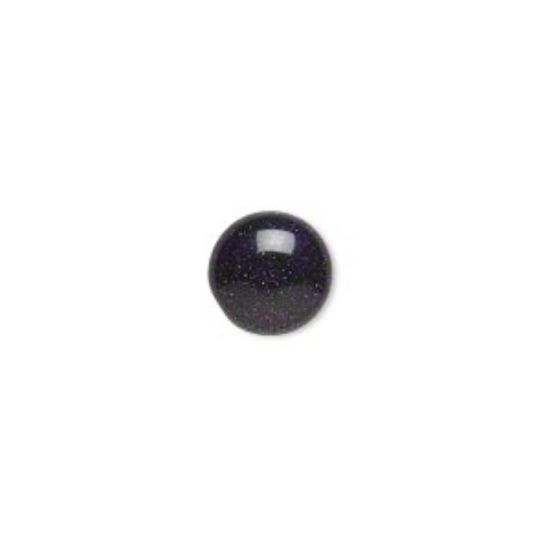 Picture of Cabochon blue goldstone (manmade) 12mm round x1