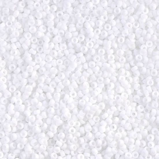 Picture of Miyuki Seed Beads 15/0 402F Opaque White Mat x10g