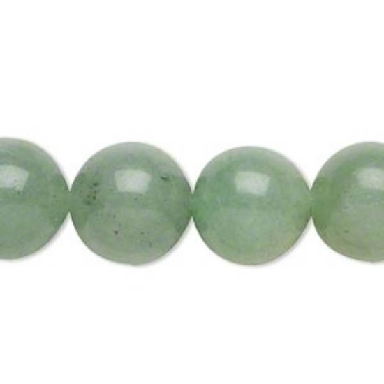 Picture of Aventurine (natural) bead 14mm round Green x5