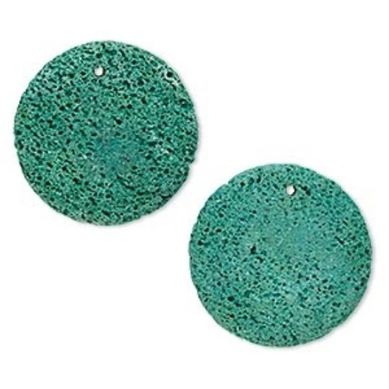 Picture of Lava green 30mm flat round x1
