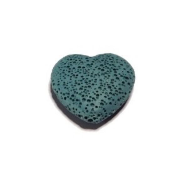 Picture of Lava blue 27mm heart x1