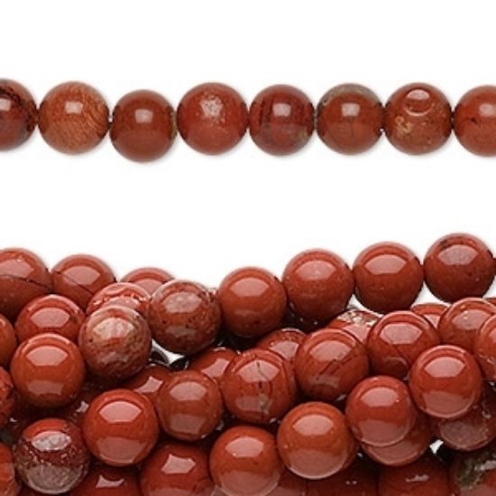 Picture of Red Jasper bead 6mm round x38cm