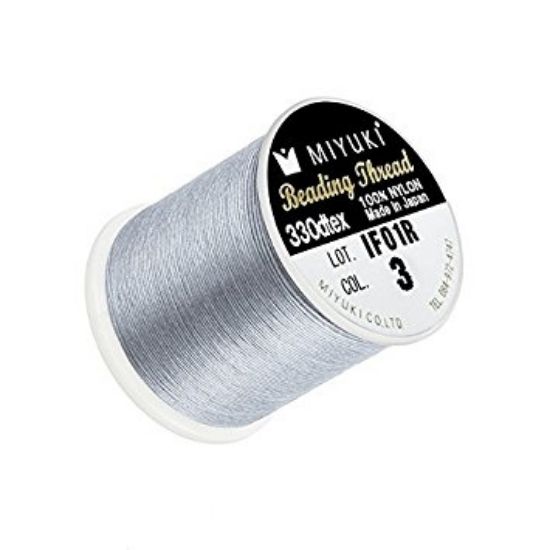 Picture of Miyuki Nylon Beading thread B 0.25mm Silver (n°03) x50m