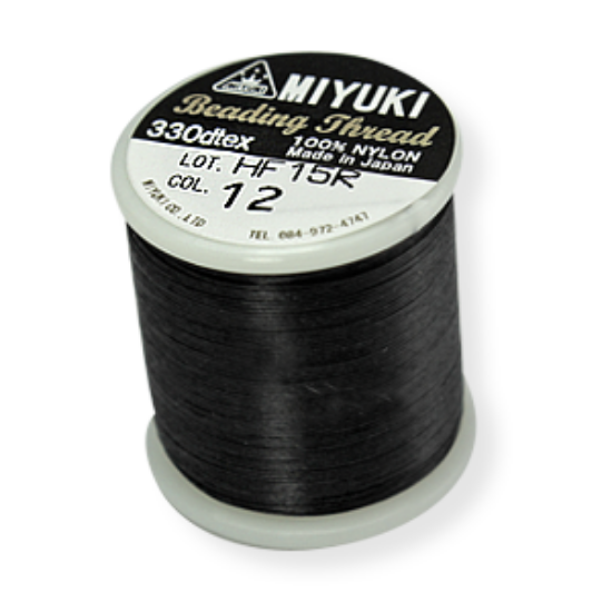 Picture of Miyuki Nylon Beading thread B 0.25mm Black (n°12) x50m