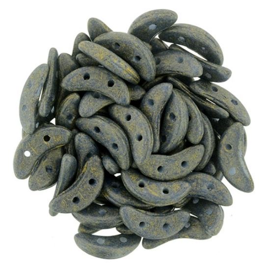 Picture of CzechMates Crescent 3x10mm Pacifica - Poppy Seed x5g
