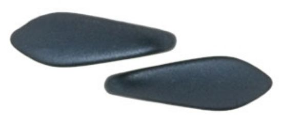 Picture of CzechMates Daggers 2 holes 5x16mm Pearl Coat Charcoal x25