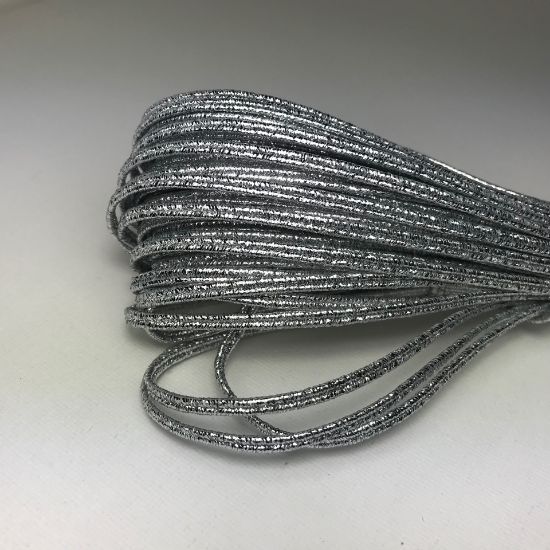 Picture of Soutache Cord cotton and polyester 3,5mm Metallic Silver x20m
