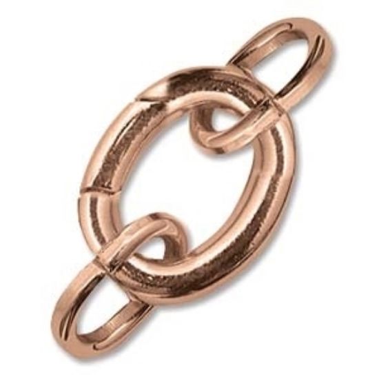 Picture of Clic Clasp 15x20mm w/ 2 rings Rose Gold  x1