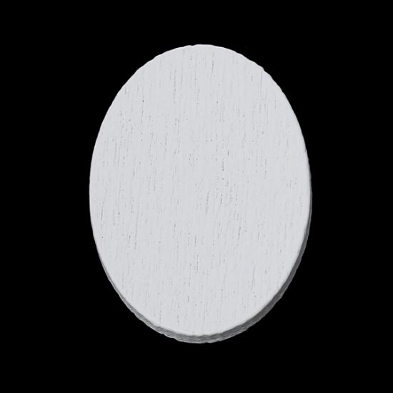 Picture of Cabochon wood 25x18mm oval White x20