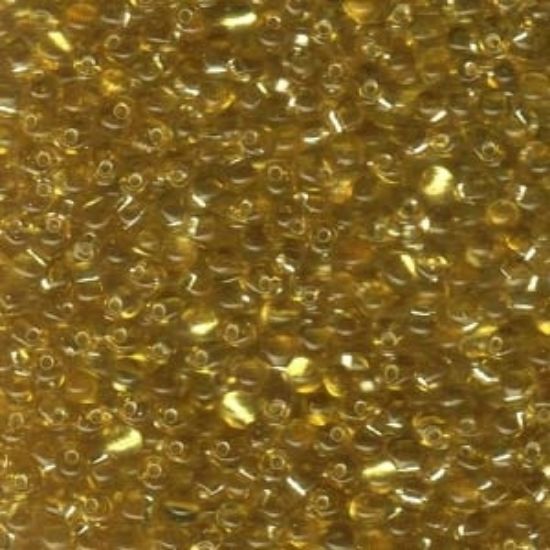 Picture of Miyuki Drop 3.4mm 3 Silver Lined Gold x10g
