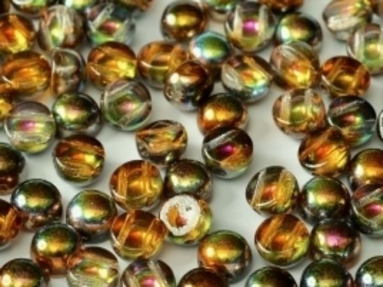 Picture of 2-hole Cabochon 6mm Crystal Magic Copper x14