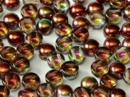Picture of 2-hole Cabochon 6mm Crystal Magic Wine x25