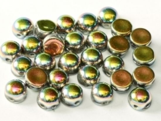 Picture of 2-hole Cabochon 6mm Crystal Vitrail Full x25