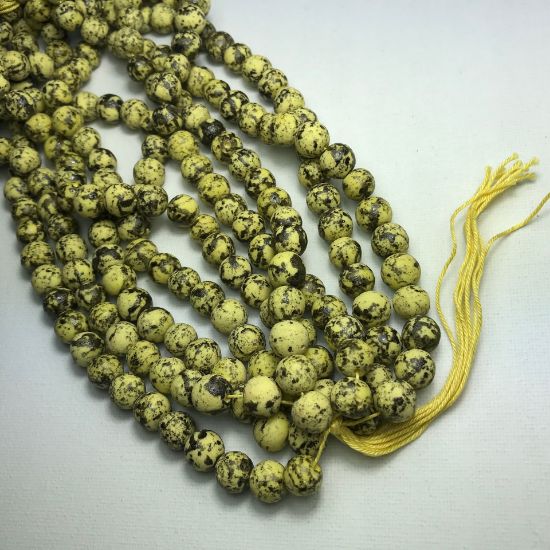 Picture of Vintage Pompei Beads 8mm Yellow x25