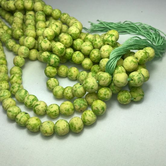 Picture of Vintage Pompei Beads 8mm Light Green x25