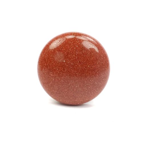 Picture of Cabochon brown Goldstone (manmade) 20mm round x1