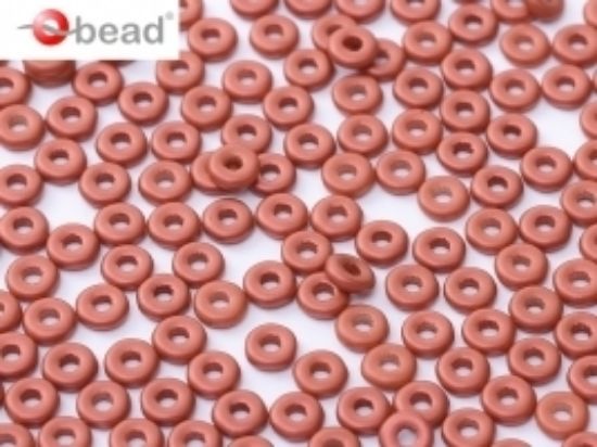 Picture of O Bead 4mm Lava Red x5g