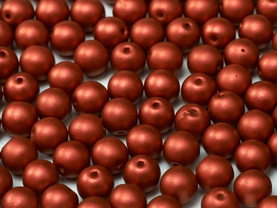 Picture of Round beads 4mm Lava Red x100