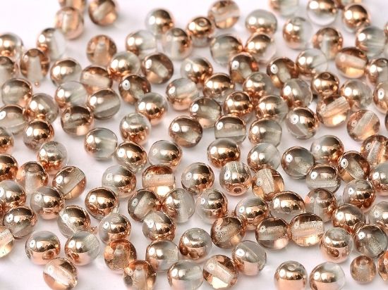 Picture of Round beads 4mm Crystal Capri Gold x50