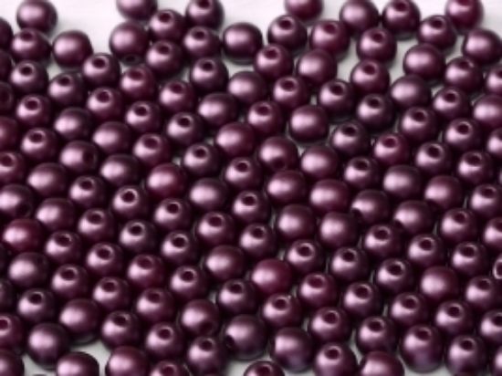 Picture of Round Beads 6mm Pastel Bordeaux x25
