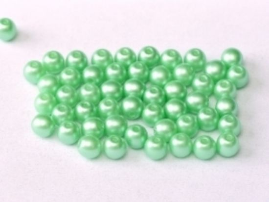 Picture of Round Beads 6mm Pastel Light Green x25
