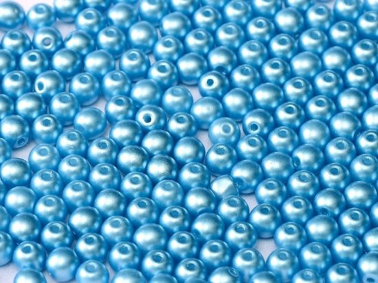 Picture of Round Beads 6mm Pastel Turquoise x25