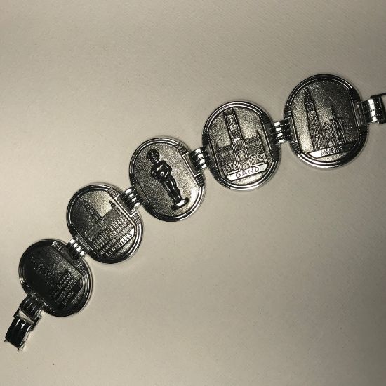 Picture of Vintage Expo 58 Toeristen Armband Brussel zilverkleur x1
