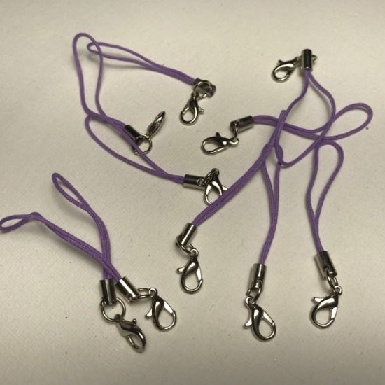 Picture of Cord with ring and clasp Purple x10