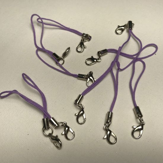 Picture of Cord with ring and clasp Purple x1