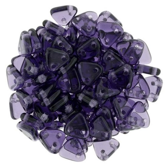 Picture of Czechmates Triangle 2 holes 6 mm Tanzanite x10g