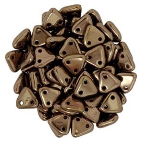 Picture of Czechmates Triangle 2 holes 6 mm Dark Bronze x10g