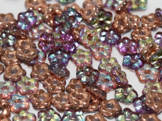 Picture of Forget-me-not 5 mm Crystal Copper Rainbow x50