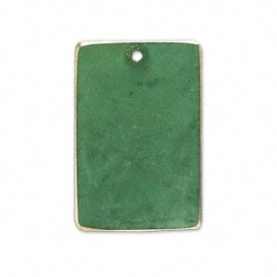 Picture of Rectangle 30x20mm Green Patina x1