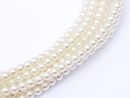 Picture of Czech Glass Pearls 4mm Bright White x120