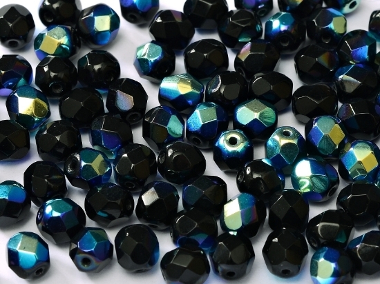 Picture of Fire-Polished 3mm Jet AB x100