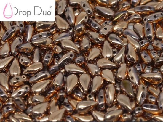 Picture of DropDuo® 3x6mm Crystal Capri Gold Full x50
