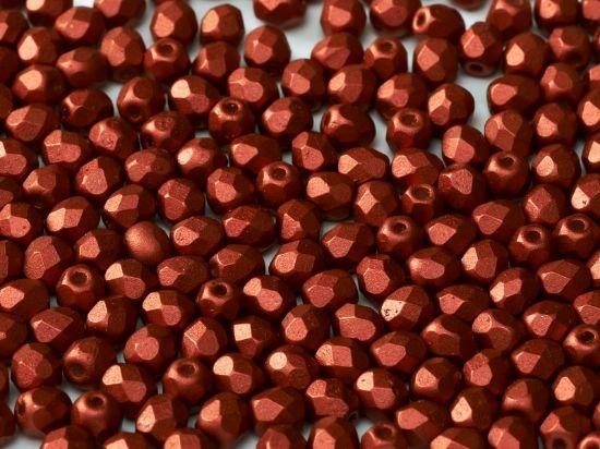 Picture of Fire-Polished 4mm Lava Red x50