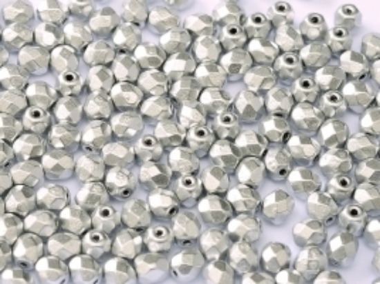 Picture of Fire-Polished 4mm Aluminium Silver x100
