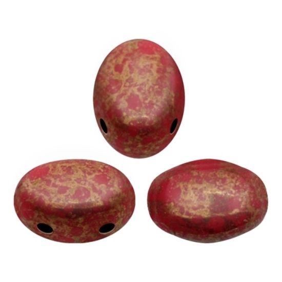 Picture of Samos® par Puca® 7x5mm Opaque Coral Red Bronze x10g