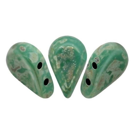 Picture of Amos® by Puca® 5x8mm Opaque Green Turquoise Picasso x10g