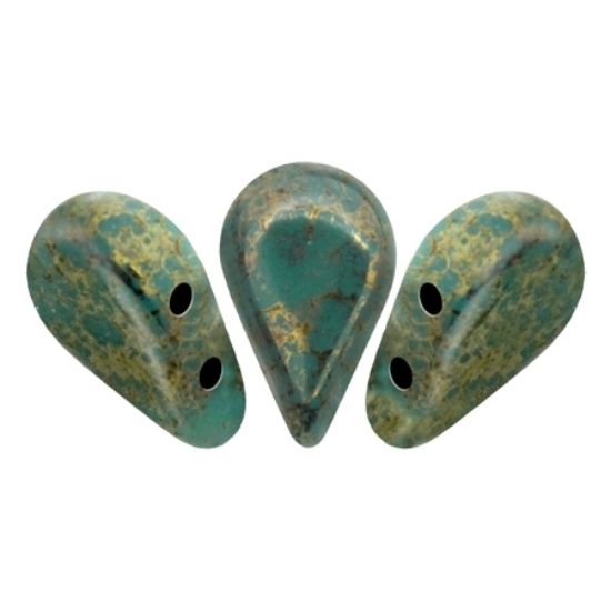 Picture of Amos® by Puca® 5x8mm Opaque Green Turquoise Bronze x10g