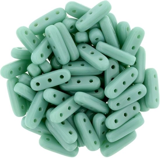Picture of CzechMates Beam 3x10mm Opaque Green Turquoise x10g
